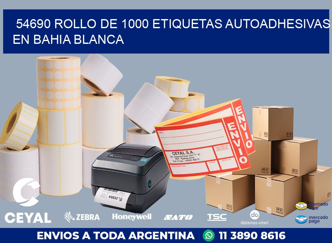 54690 ROLLO DE 1000 ETIQUETAS AUTOADHESIVAS EN BAHIA BLANCA