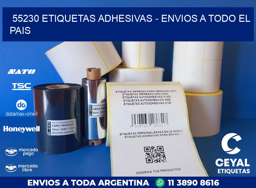 55230 ETIQUETAS ADHESIVAS – ENVIOS A TODO EL PAIS