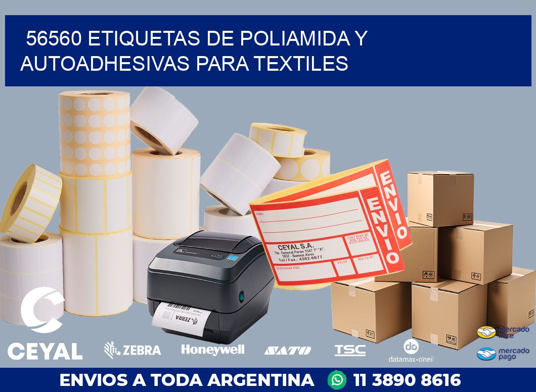56560 ETIQUETAS DE POLIAMIDA Y AUTOADHESIVAS PARA TEXTILES