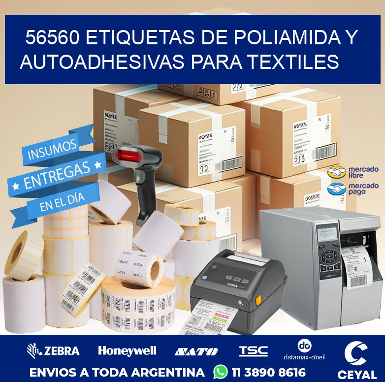 56560 ETIQUETAS DE POLIAMIDA Y AUTOADHESIVAS PARA TEXTILES