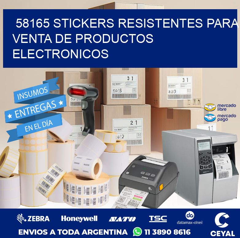 58165 STICKERS RESISTENTES PARA VENTA DE PRODUCTOS ELECTRONICOS