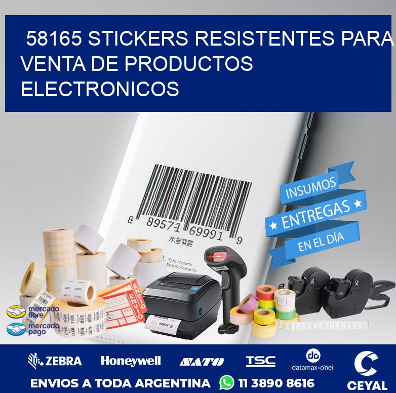 58165 STICKERS RESISTENTES PARA VENTA DE PRODUCTOS ELECTRONICOS
