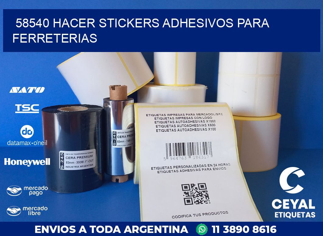58540 HACER STICKERS ADHESIVOS PARA FERRETERIAS