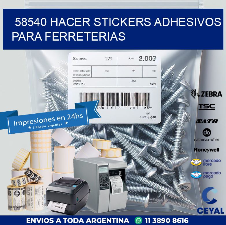 58540 HACER STICKERS ADHESIVOS PARA FERRETERIAS