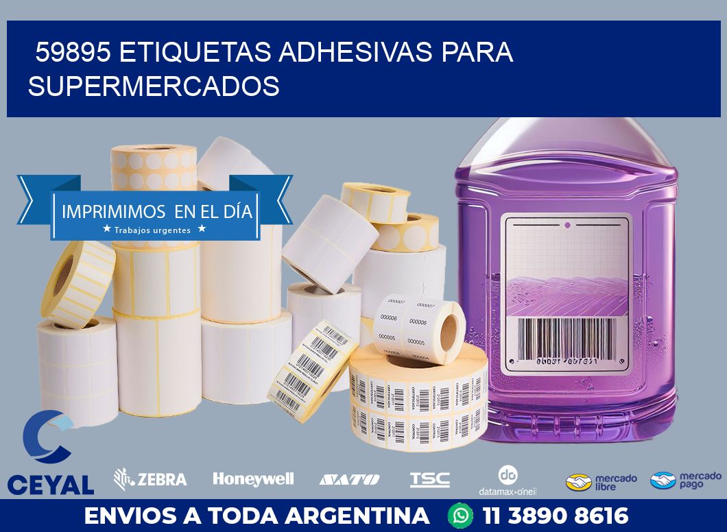 59895 ETIQUETAS ADHESIVAS PARA SUPERMERCADOS