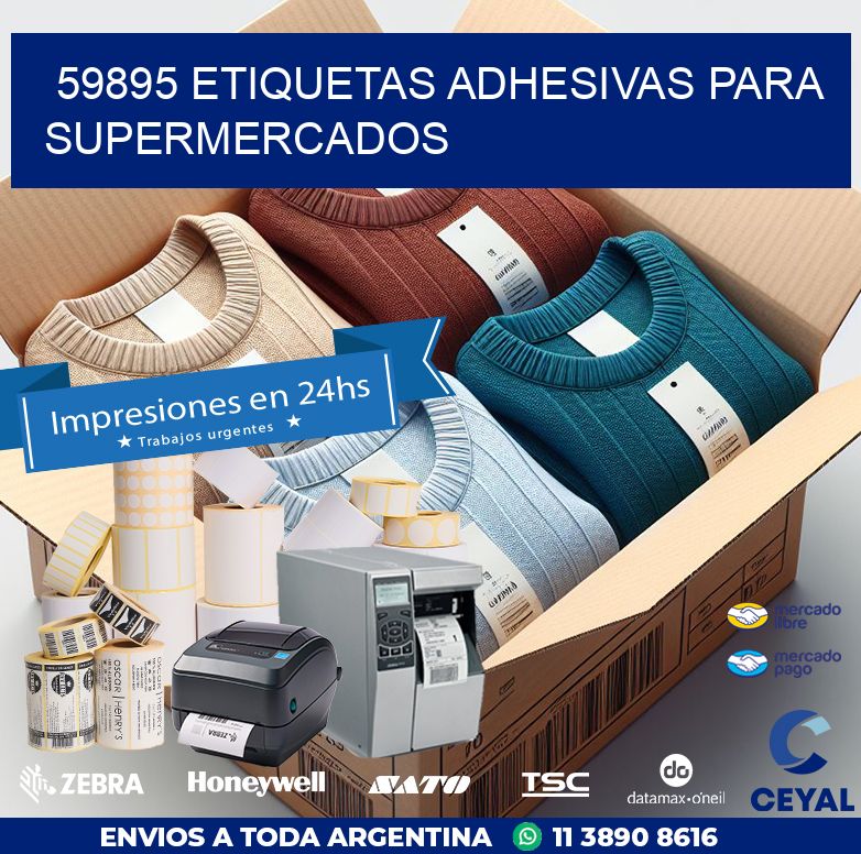 59895 ETIQUETAS ADHESIVAS PARA SUPERMERCADOS
