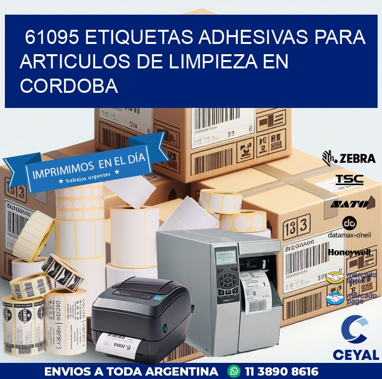 61095 ETIQUETAS ADHESIVAS PARA ARTICULOS DE LIMPIEZA EN CORDOBA