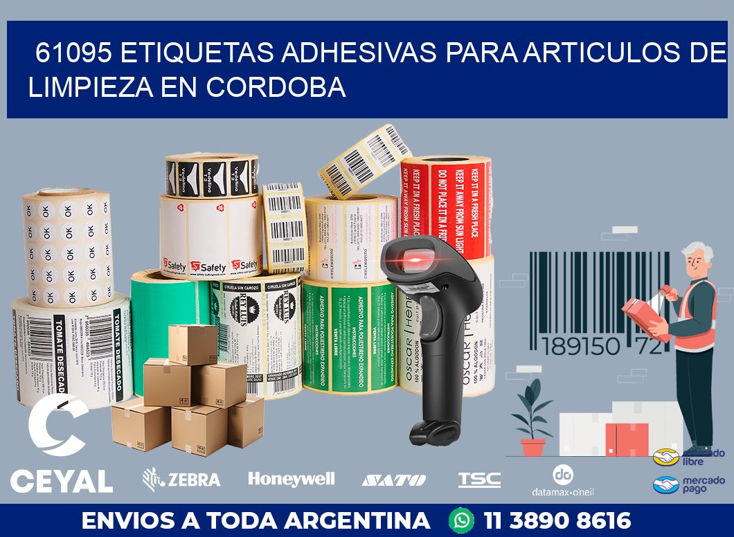 61095 ETIQUETAS ADHESIVAS PARA ARTICULOS DE LIMPIEZA EN CORDOBA