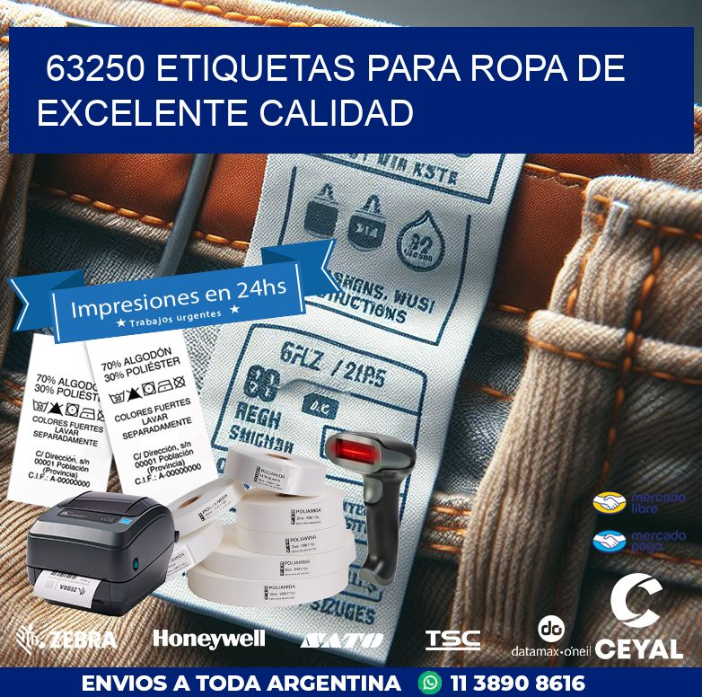63250 ETIQUETAS PARA ROPA DE EXCELENTE CALIDAD