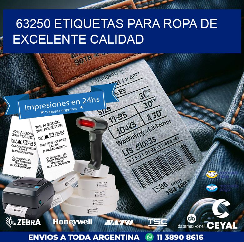 63250 ETIQUETAS PARA ROPA DE EXCELENTE CALIDAD