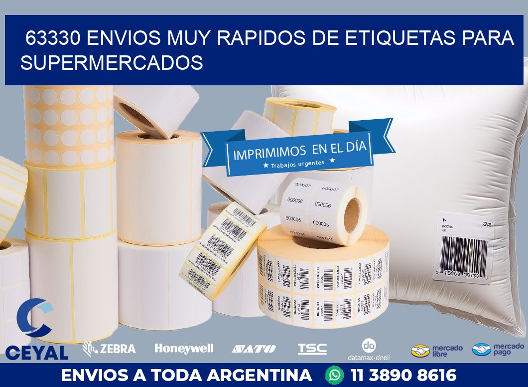 63330 ENVIOS MUY RAPIDOS DE ETIQUETAS PARA SUPERMERCADOS