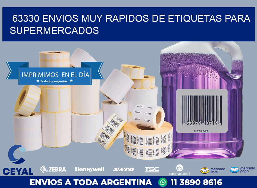 63330 ENVIOS MUY RAPIDOS DE ETIQUETAS PARA SUPERMERCADOS