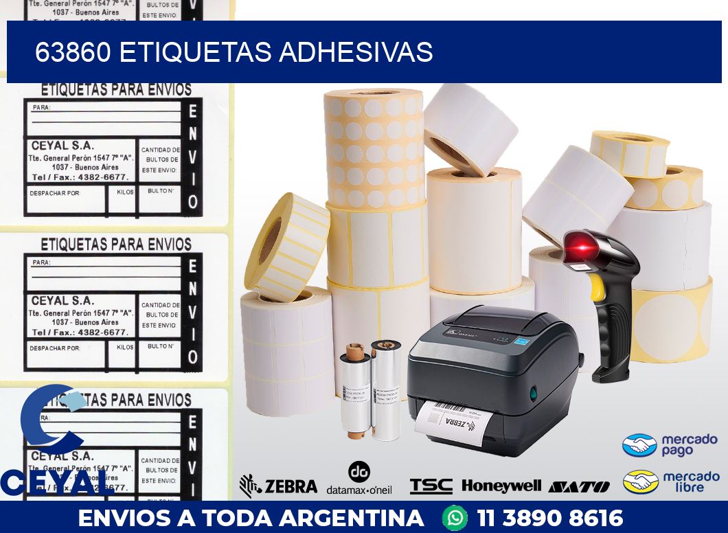 63860 ETIQUETAS ADHESIVAS