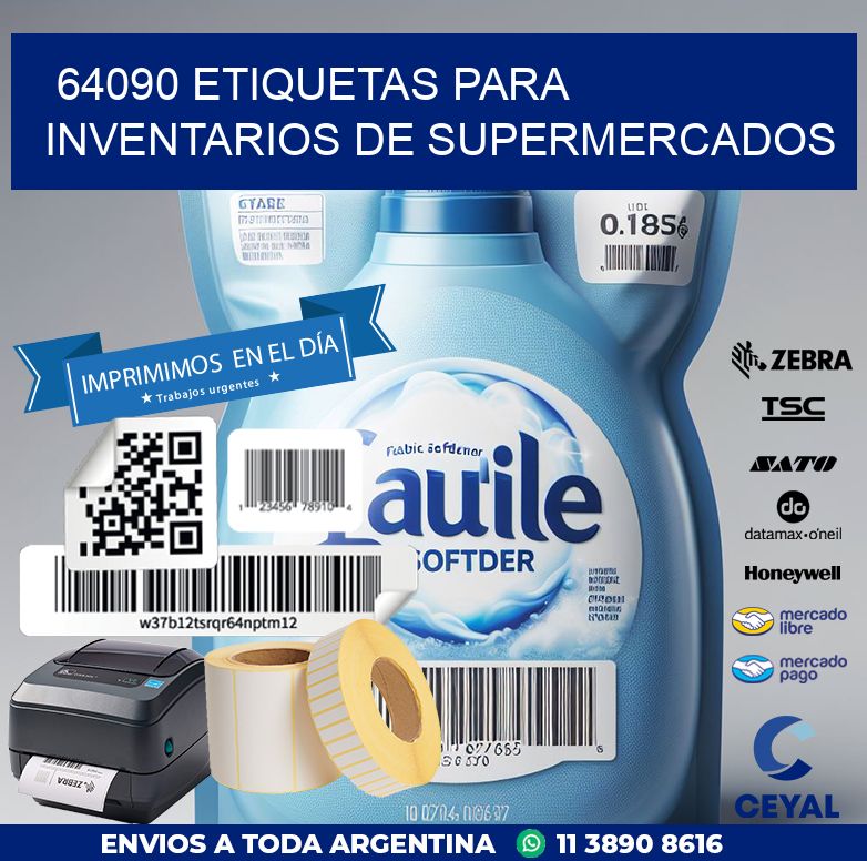 64090 ETIQUETAS PARA INVENTARIOS DE SUPERMERCADOS