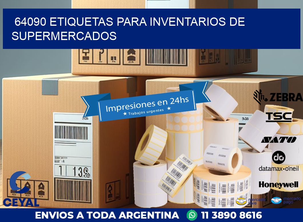 64090 ETIQUETAS PARA INVENTARIOS DE SUPERMERCADOS