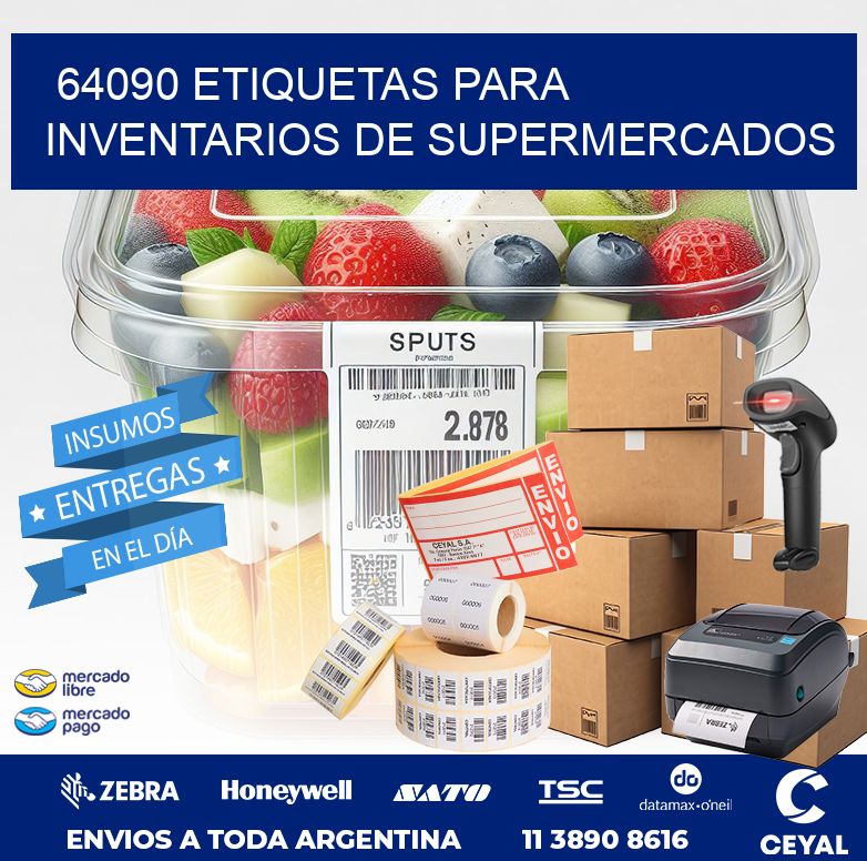 64090 ETIQUETAS PARA INVENTARIOS DE SUPERMERCADOS