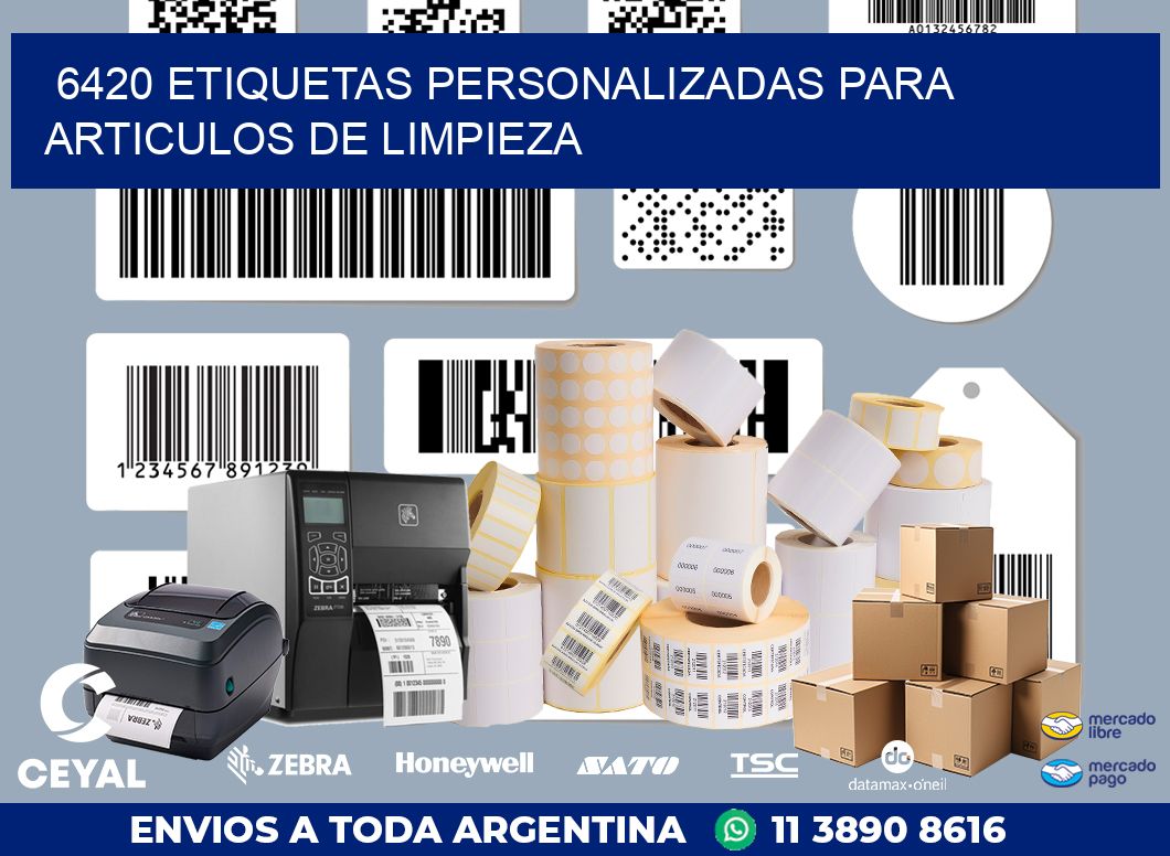 6420 ETIQUETAS PERSONALIZADAS PARA ARTICULOS DE LIMPIEZA