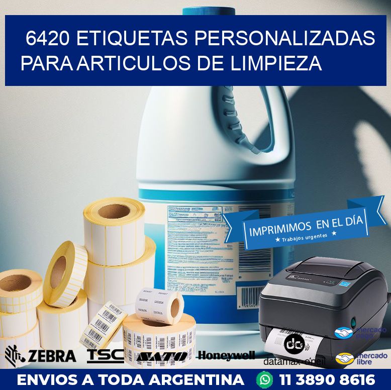 6420 ETIQUETAS PERSONALIZADAS PARA ARTICULOS DE LIMPIEZA