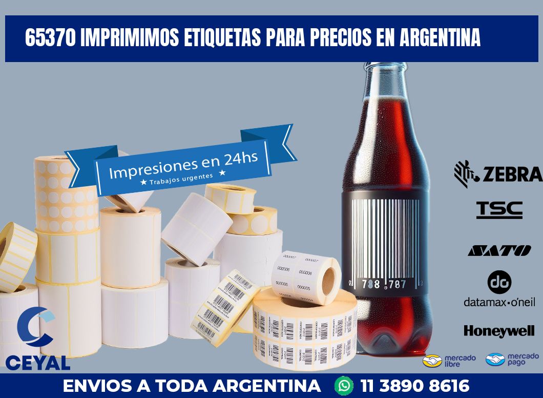 65370 IMPRIMIMOS ETIQUETAS PARA PRECIOS EN ARGENTINA