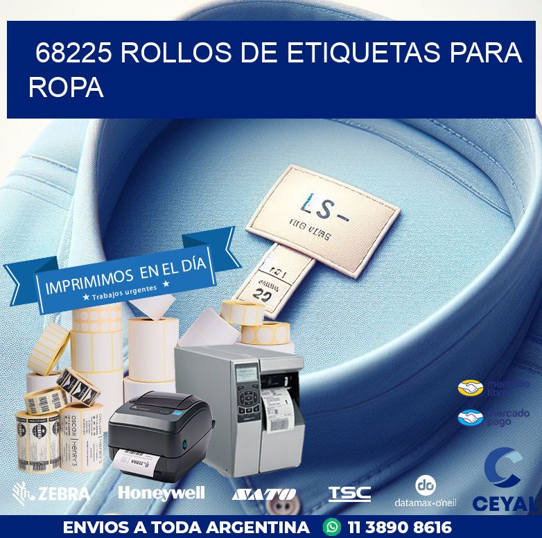 68225 ROLLOS DE ETIQUETAS PARA ROPA