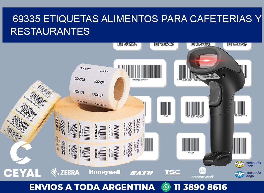 69335 ETIQUETAS ALIMENTOS PARA CAFETERIAS Y RESTAURANTES