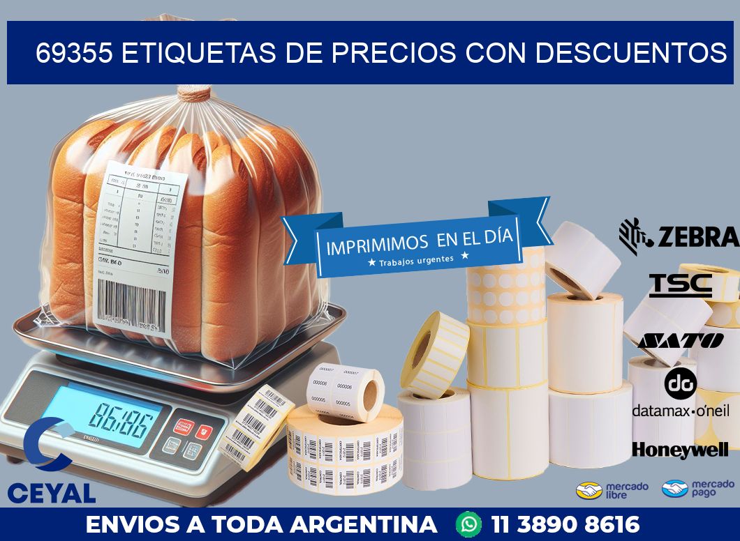 69355 ETIQUETAS DE PRECIOS CON DESCUENTOS