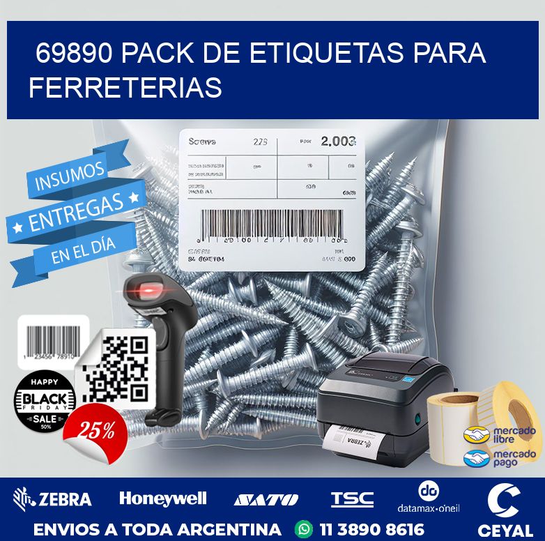 69890 PACK DE ETIQUETAS PARA FERRETERIAS