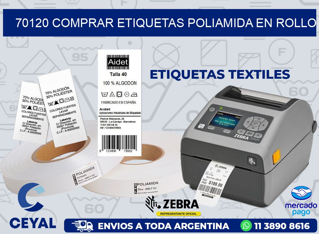 70120 COMPRAR ETIQUETAS POLIAMIDA EN ROLLO
