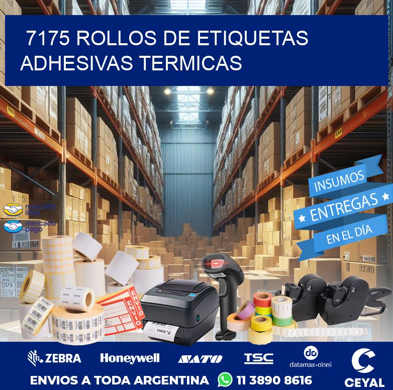 7175 ROLLOS DE ETIQUETAS ADHESIVAS TERMICAS