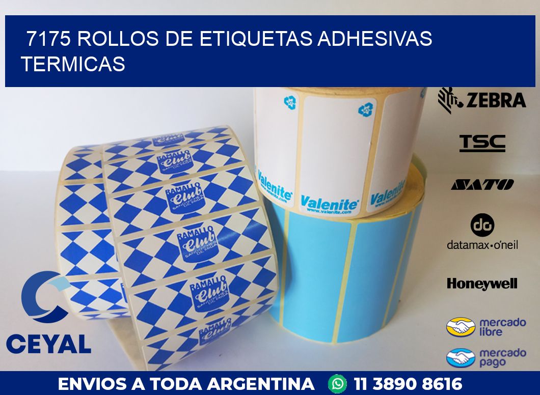 7175 ROLLOS DE ETIQUETAS ADHESIVAS TERMICAS