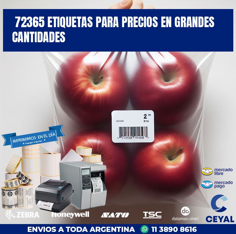72365 ETIQUETAS PARA PRECIOS EN GRANDES CANTIDADES