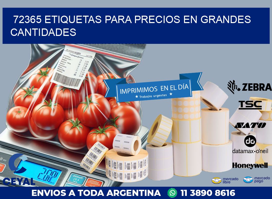 72365 ETIQUETAS PARA PRECIOS EN GRANDES CANTIDADES