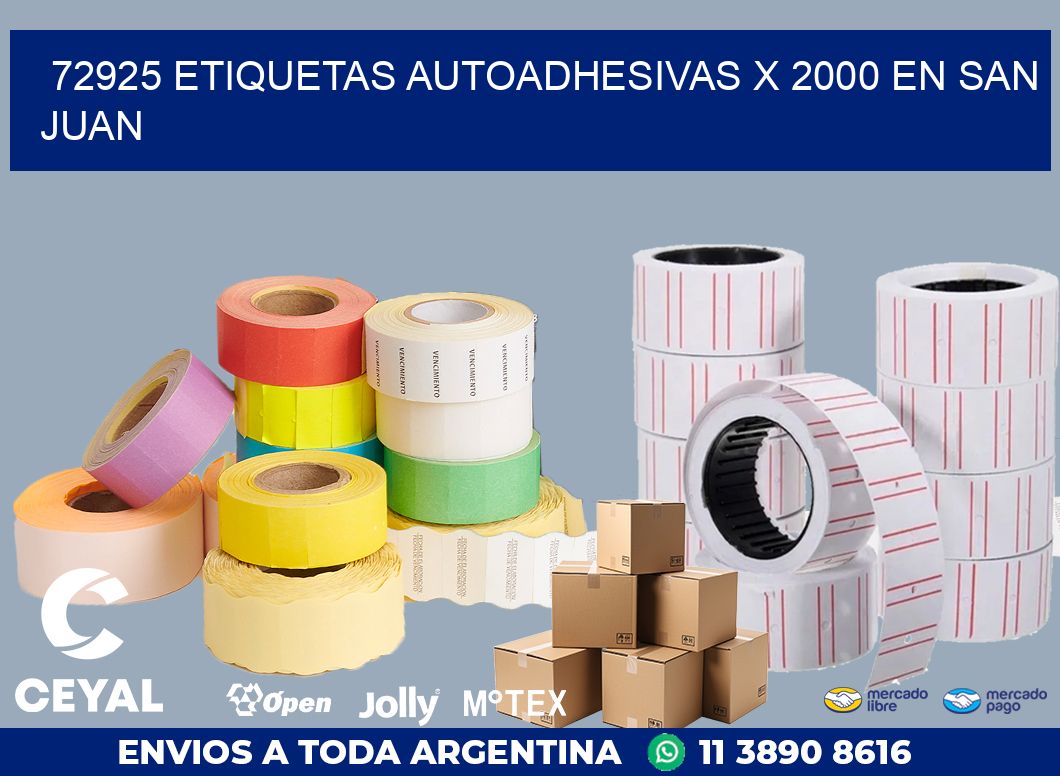 72925 ETIQUETAS AUTOADHESIVAS X 2000 EN SAN JUAN