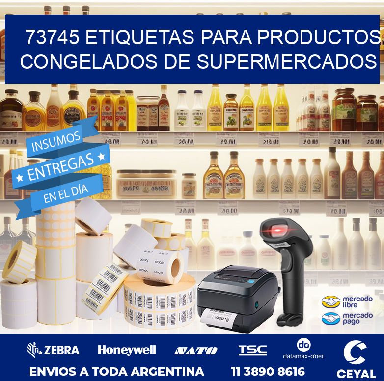 73745 ETIQUETAS PARA PRODUCTOS CONGELADOS DE SUPERMERCADOS
