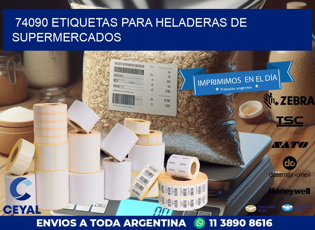 74090 ETIQUETAS PARA HELADERAS DE SUPERMERCADOS
