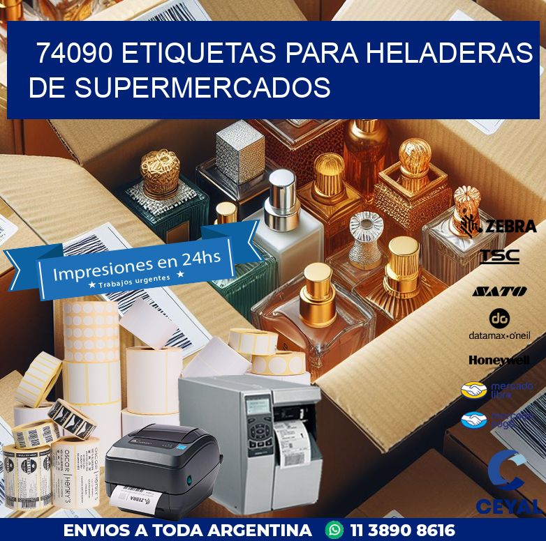 74090 ETIQUETAS PARA HELADERAS DE SUPERMERCADOS