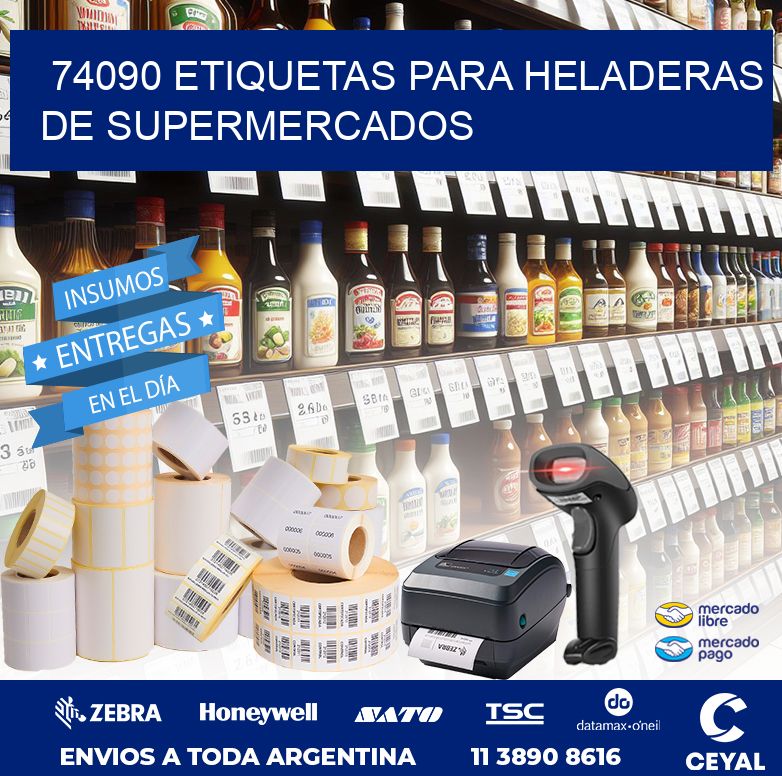 74090 ETIQUETAS PARA HELADERAS DE SUPERMERCADOS