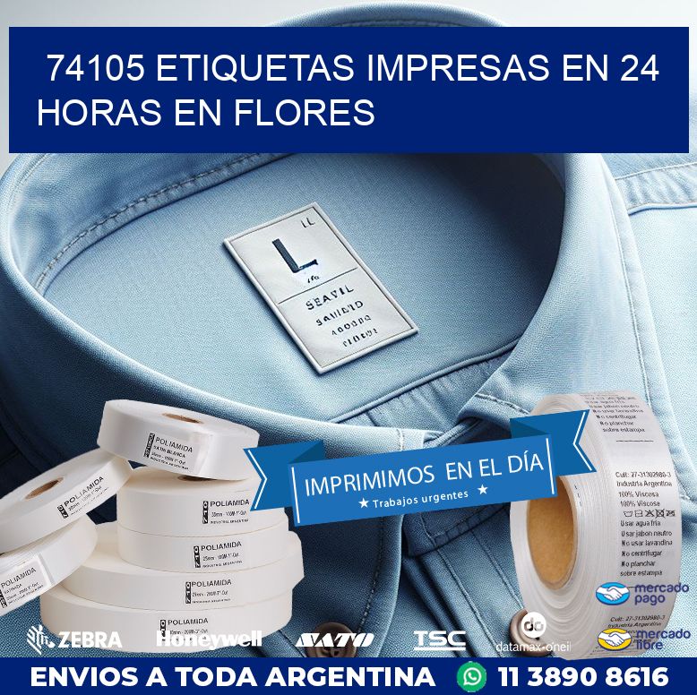 74105 ETIQUETAS IMPRESAS EN 24 HORAS EN FLORES