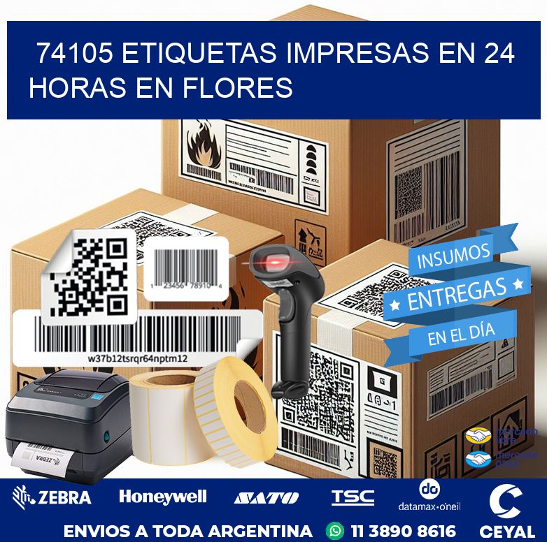 74105 ETIQUETAS IMPRESAS EN 24 HORAS EN FLORES