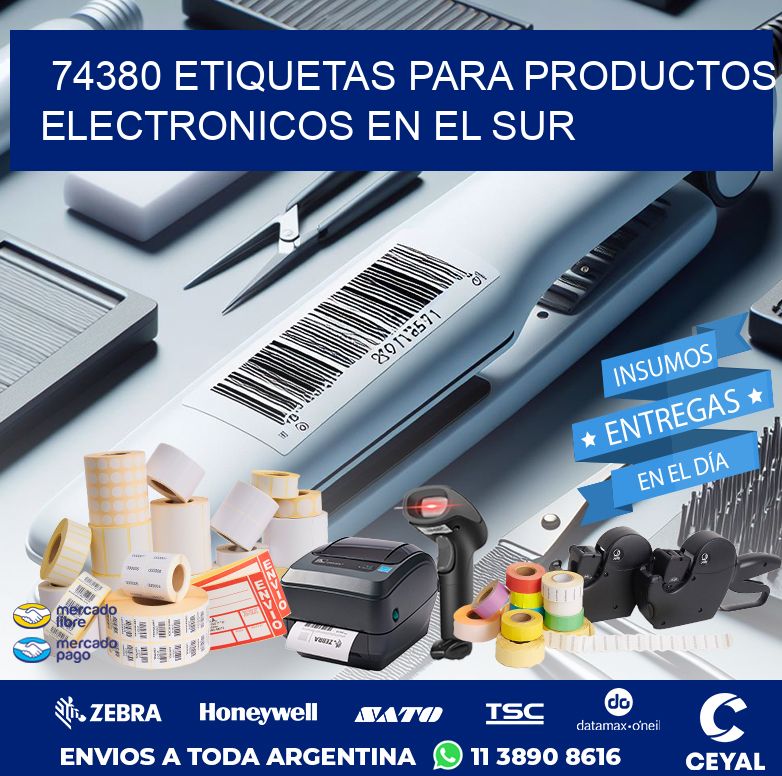 74380 ETIQUETAS PARA PRODUCTOS ELECTRONICOS EN EL SUR