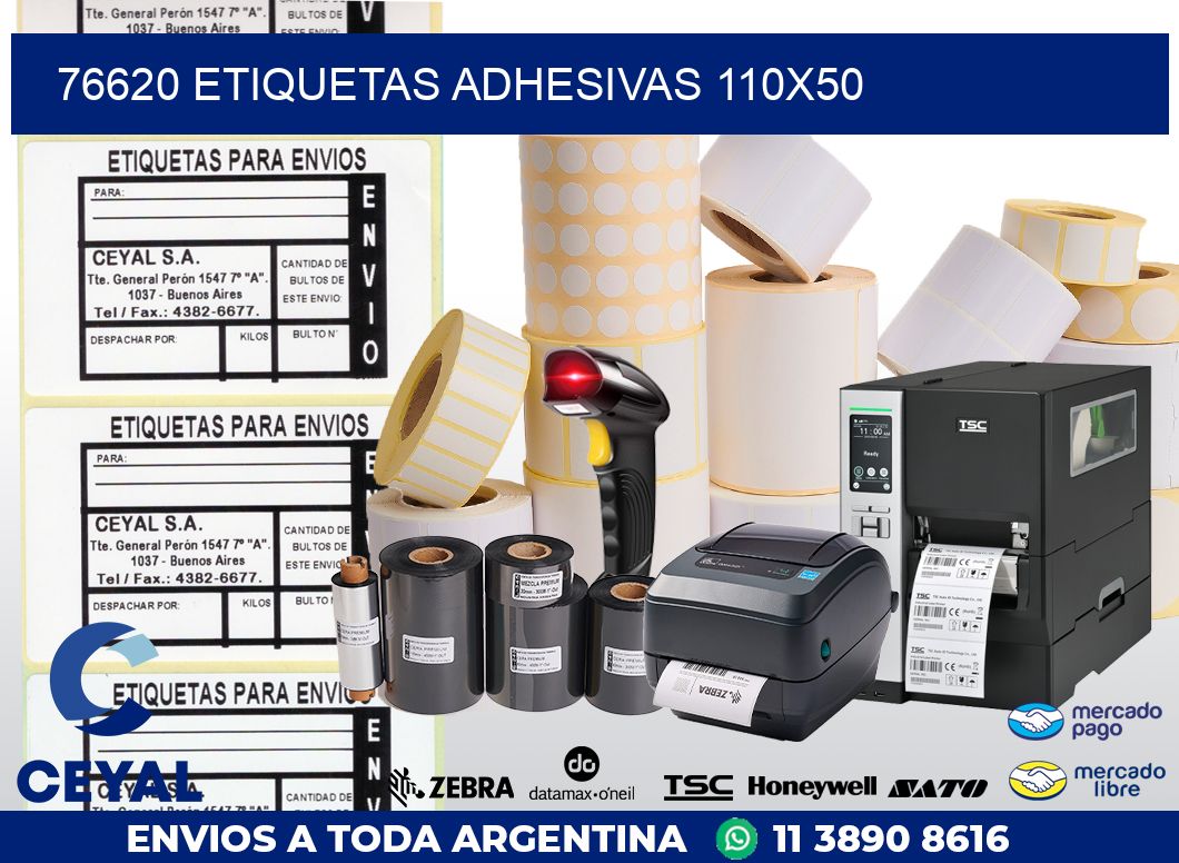 76620 ETIQUETAS ADHESIVAS 110X50