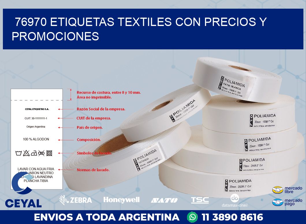 76970 ETIQUETAS TEXTILES CON PRECIOS Y PROMOCIONES