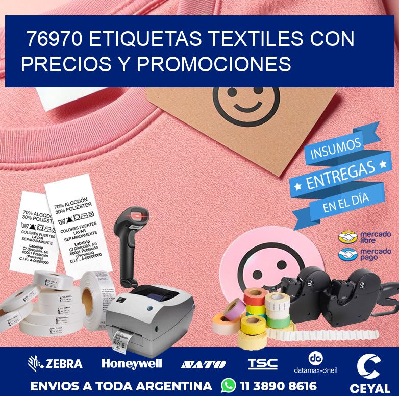 76970 ETIQUETAS TEXTILES CON PRECIOS Y PROMOCIONES