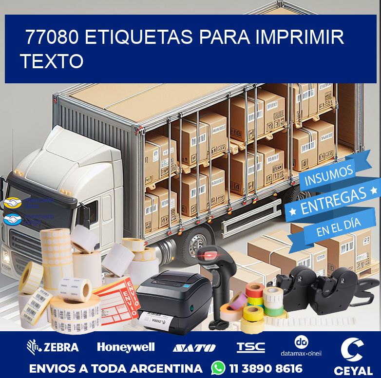 77080 ETIQUETAS PARA IMPRIMIR TEXTO