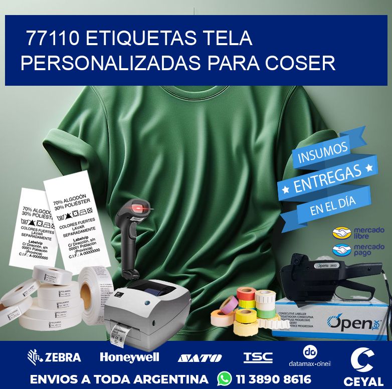 77110 ETIQUETAS TELA PERSONALIZADAS PARA COSER