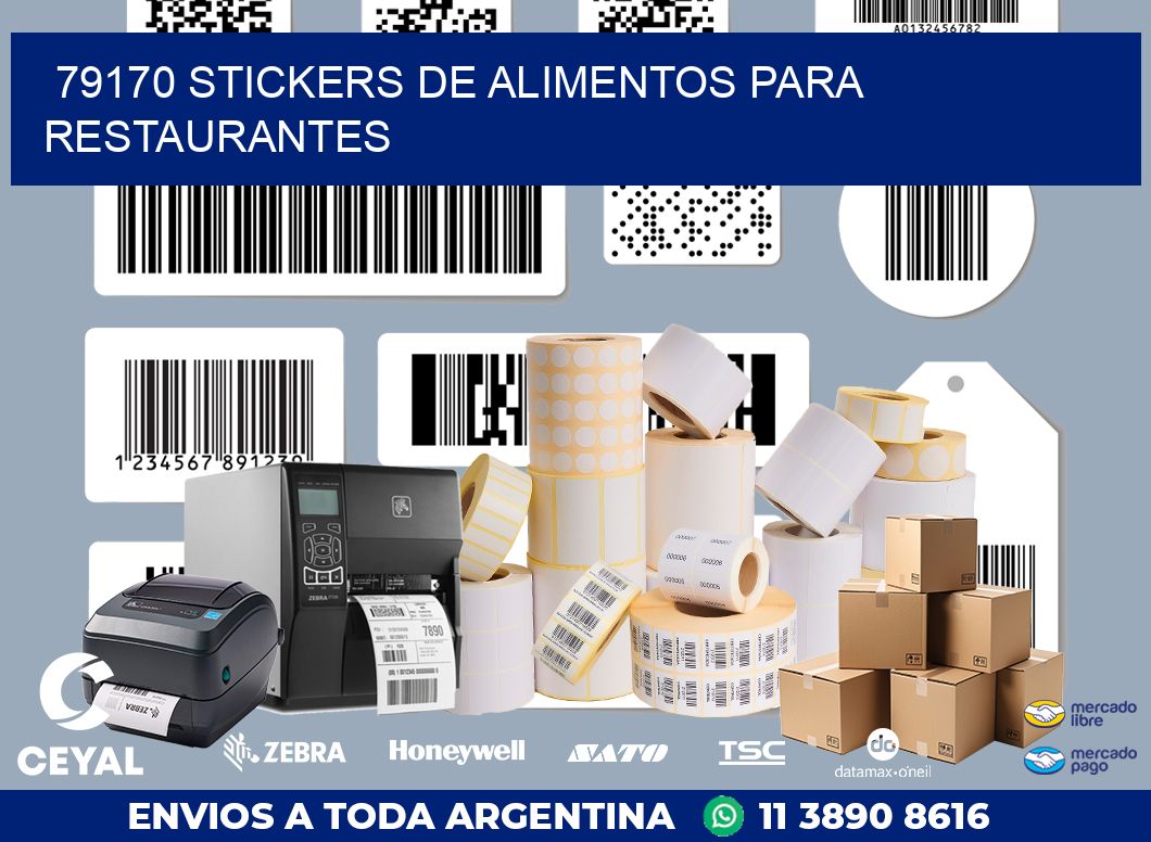 79170 STICKERS DE ALIMENTOS PARA RESTAURANTES