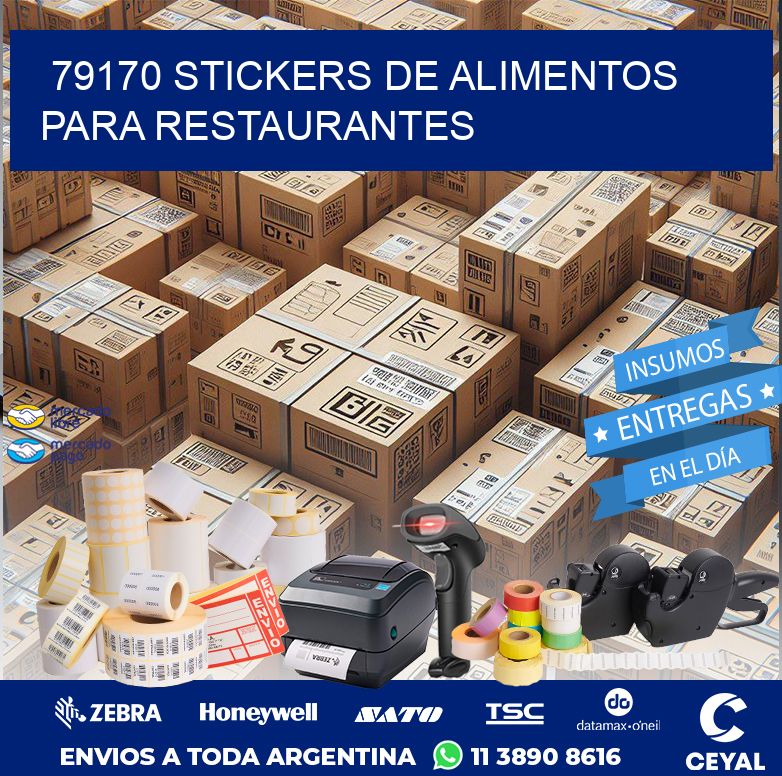79170 STICKERS DE ALIMENTOS PARA RESTAURANTES