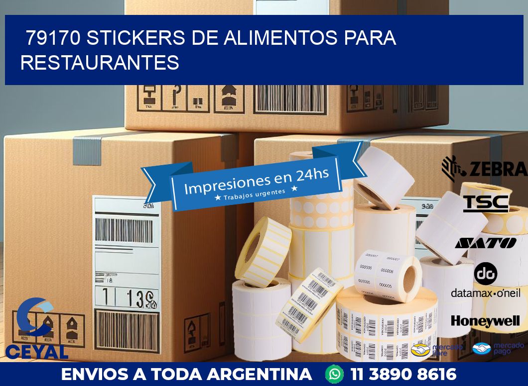 79170 STICKERS DE ALIMENTOS PARA RESTAURANTES