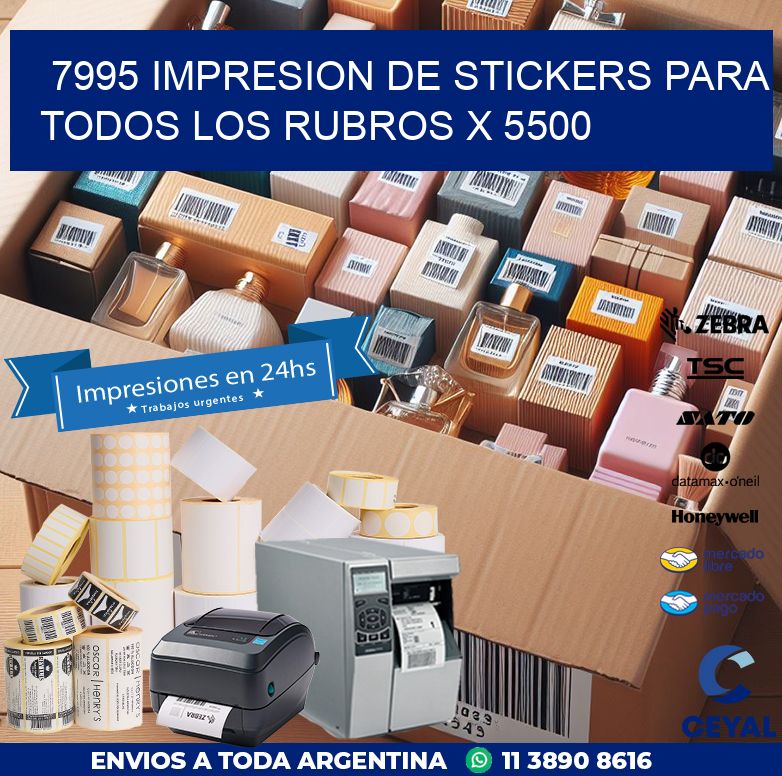 7995 IMPRESION DE STICKERS PARA TODOS LOS RUBROS X 5500