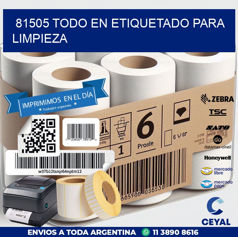 81505 TODO EN ETIQUETADO PARA LIMPIEZA